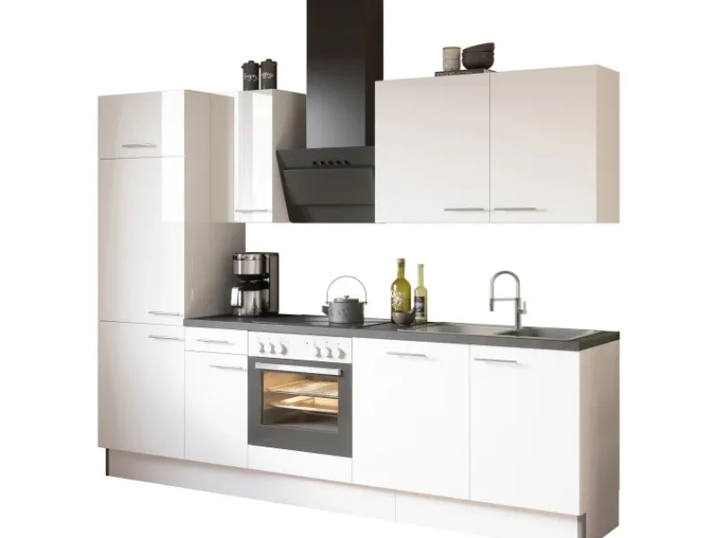 New Optifit Küchenzeile Optikoncept Rurik 210 cm Weiß