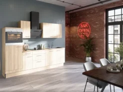 Optifit Küchenzeile Optikoncept Erik 270 cm Wildeiche Nachb.< Winkelküchen