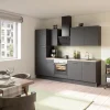 Clearance Optifit Küchenzeile Optikoncept Ingvar 270 cm Anthrazit