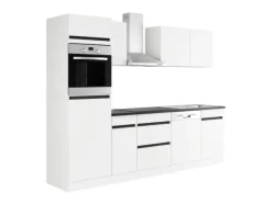 Outlet Optifit Küchenzeile OPTIkombi Luca932 ohne E-Geräte 270 cm Breite Weiß