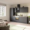 Optifit Besteckkästen|Kochfelder<Küchenzeile Optikoncept Ingvar 270 cm Anthrazit