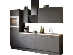 Optifit Besteckkästen|Kochfelder<Küchenzeile Optikoncept Ingvar ohne E-Geräte 270 cm Anthrazit