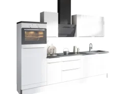 Discount Optifit Küchenzeile Optikoncept Arvid ohne E-Geräte 270 cm Weiß