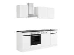 Optifit Einbauküchen|Küchenschränke<Küchenzeile OPTIkombi Luca932 mit E-Geräten 210 cm Breite Weiß