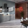 Optifit Herde|Kühlschränke<Küchenzeile Optikoncept Ingvar ohne E-Geräte 270 cm Anthrazit