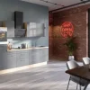 Optifit Küchenzeile Optikoncept Jonte 270 cm Anthrazit-Wildeiche Nachb.< Kühlschränke|Winkelküchen