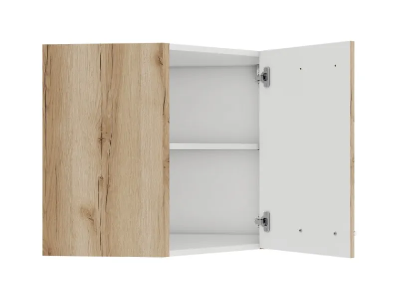 Optifit Küchenschränke<Livorno290 Küchen-Eckoberschrank 60 x 60 cm Wildeiche Nachbildung