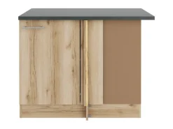 Optifit Küchenschränke<Livorno290 Küchen-Eck-Unterschrank 110 cm Wildeiche Nachbildung