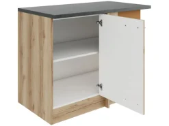 Optifit Küchenschränke<Livorno290 Küchen-Eck-Unterschrank 110 cm Wildeiche Nachbildung
