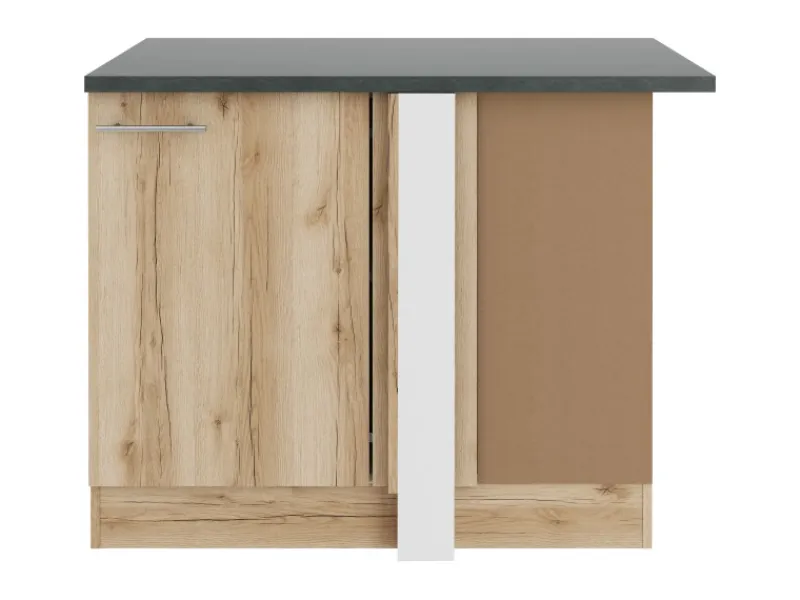 Optifit Livorno290 Küchen-Eck-Unterschrank 110 cm Wildeiche Nachbildung< Küchenschränke