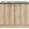 Optifit Livorno290 Küchen-Spülenunterschrank 100 cm Wildeiche Nachbildung< Einbauküchen|Küchenschränke