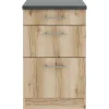 Optifit Livorno290 Küchen-Unterschrank 50 cm Wildeiche Nachbildung< Küchenschränke