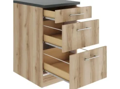 Optifit Livorno290 Küchen-Unterschrank 50 cm Wildeiche Nachbildung< Küchenschränke