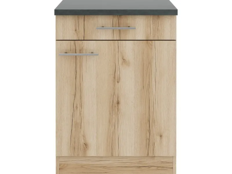 Best Optifit Livorno290 Küchen-Unterschrank 60 cm Wildeiche Nachbildung