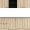 Optifit Livorno290 Küchenzeile 210 cm ohne E-Geräte Wildeiche Nachbildung< Kühlschränke