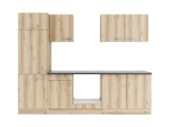 Optifit Livorno290 Küchenzeile 270 cm ohne E-Geräte Wildeiche Nachbildung< Herde