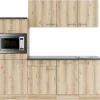 Optifit Livorno290 Küchenzeile 210 cm Wildeiche Nachbildung< Winkelküchen