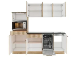 Optifit Livorno290 Küchenzeile 210 cm Wildeiche Nachbildung< Winkelküchen