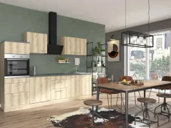 New Optifit Livorno290 Küchenzeile 270 cm ohne E-Geräte Wildeiche Nachbildung