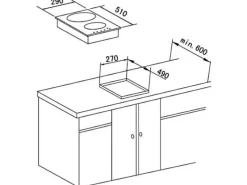 Best Optifit Livorno290/Savona405 Miniküche 150 cm Wildeiche Nachbildung / Steingrün