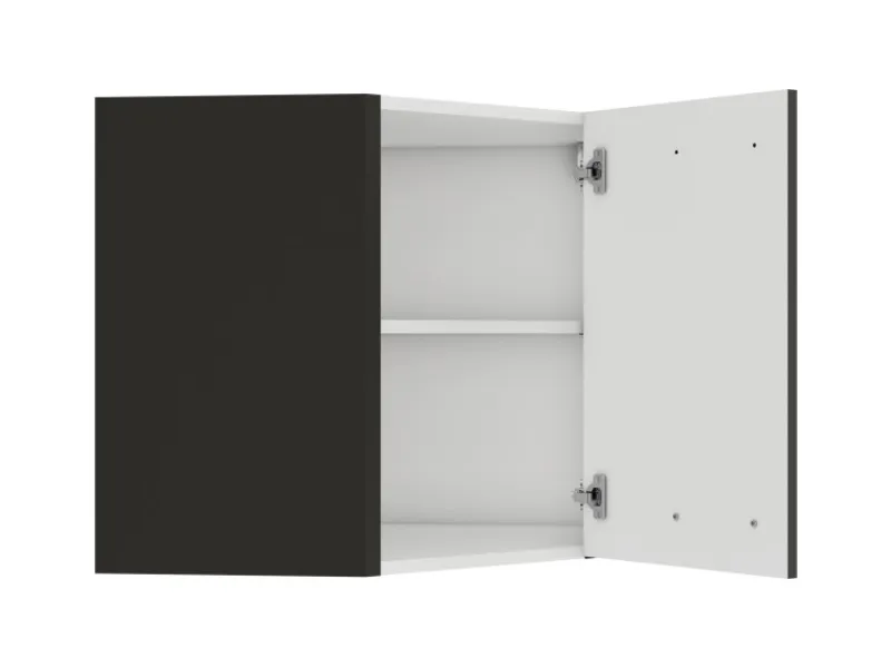 Optifit Küchenschränke<Madrid420 Küchen-Eckoberschrank 60 x 60 cm Anthrazit Matt