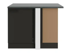 Optifit Madrid420 Küchen-Eck-Unterschrank 110 cm Anthrazit Matt< Küchenschränke