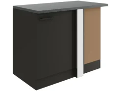 Optifit Madrid420 Küchen-Eck-Unterschrank 110 cm Anthrazit Matt< Küchenschränke
