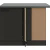 Optifit Madrid420 Küchen-Eck-Unterschrank 110 cm Anthrazit Matt< Küchenschränke