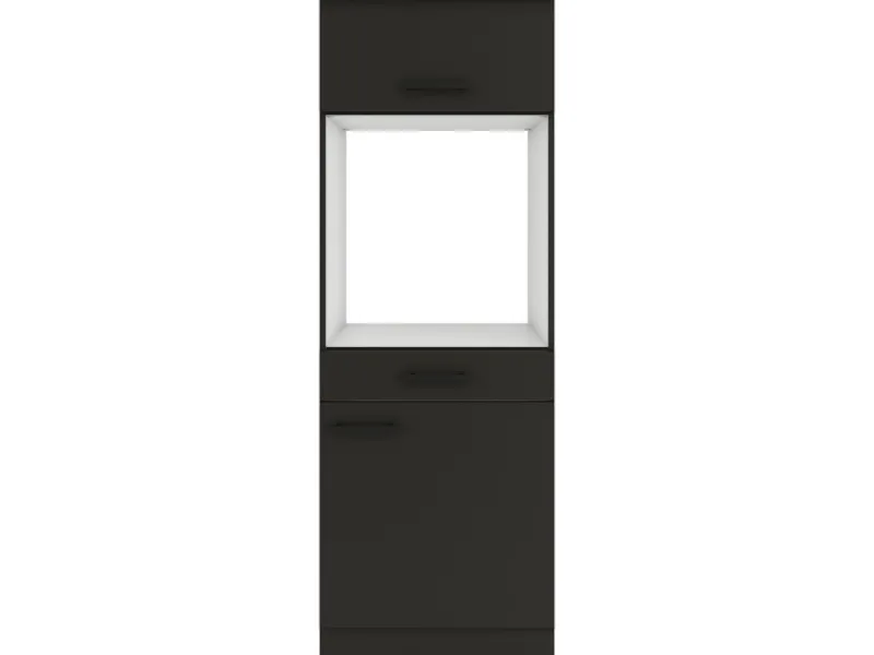 New Optifit Madrid420 Küchen-Geräteumbauschrank 60 cm Anthrazit Matt