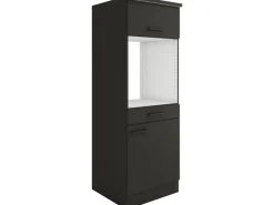 New Optifit Madrid420 Küchen-Geräteumbauschrank 60 cm Anthrazit Matt