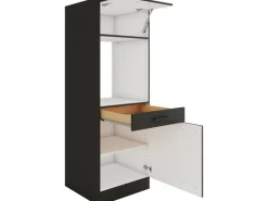 New Optifit Madrid420 Küchen-Geräteumbauschrank 60 cm Anthrazit Matt