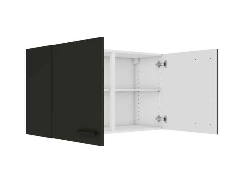 Optifit Küchenschränke<Madrid420 Küchen-Oberschrank 100 cm Anthrazit Matt