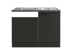 Optifit Küchenschränke|Einbauküchen<Madrid420 Küchen-Spülenschrank-Set Anthrazit Matt
