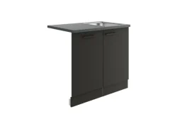 Optifit Madrid420 Küchen-Spülenschrank-Set Anthrazit Matt< Küchenschränke