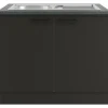 Optifit Madrid420 Küchen-Spülenunterschrank 100 cm Anthrazit Matt< Küchenschränke