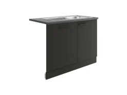Optifit Madrid420 Küchen-Spülenschrank-Set Anthrazit Matt< Küchenschränke