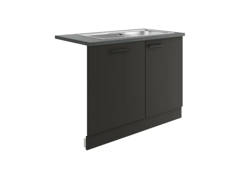 Optifit Madrid420 Küchen-Spülenschrank-Set Anthrazit Matt< Küchenschränke