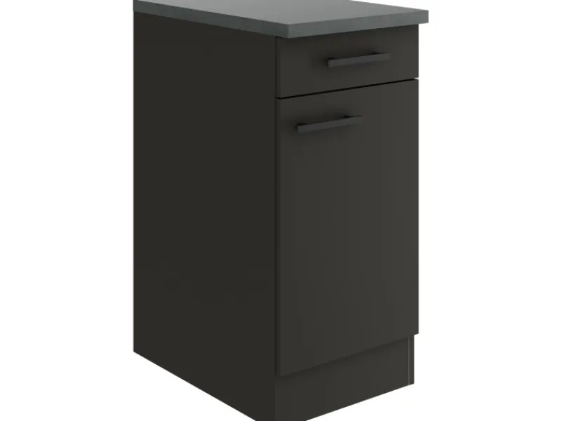 Optifit Küchenschränke<Madrid420 Küchen-Unterschrank 40 cm Anthrazit Matt