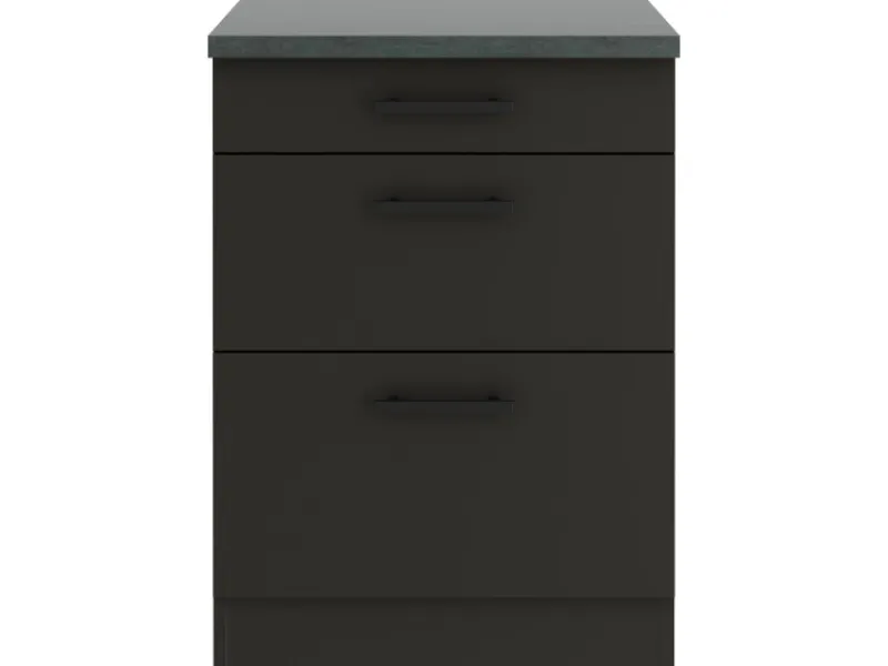 Optifit Küchenschränke<Madrid420 Küchen-Unterschrank 60 cm Anthrazit Matt