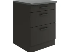 Optifit Küchenschränke<Madrid420 Küchen-Unterschrank 60 cm Anthrazit Matt