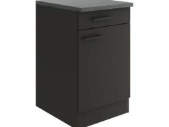 Optifit Küchenschränke<Madrid420 Küchen-Unterschrank 50 cm Anthrazit Matt