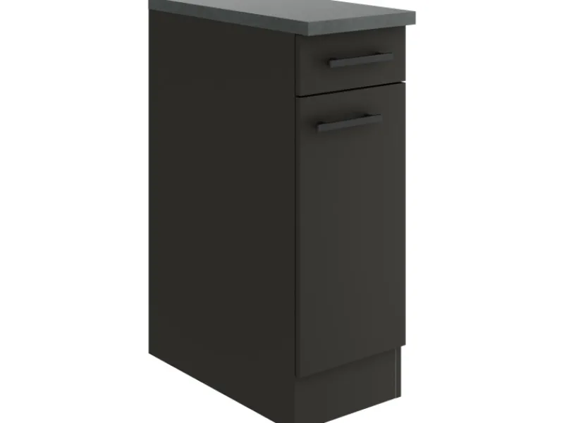 Discount Optifit Madrid420 Küchen-Unterschrank 30 cm Anthrazit Matt