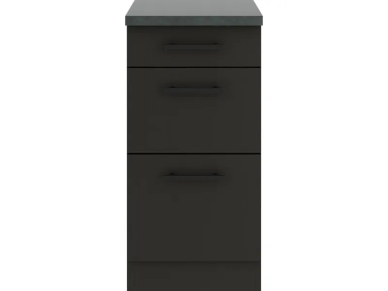Optifit Madrid420 Küchen-Unterschrank 40 cm Anthrazit Matt< Küchenschränke