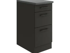 Optifit Madrid420 Küchen-Unterschrank 40 cm Anthrazit Matt< Küchenschränke