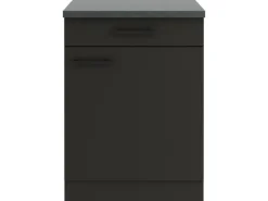 Hot Optifit Madrid420 Küchen-Unterschrank 60 cm Anthrazit Matt