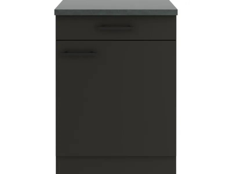 Hot Optifit Madrid420 Küchen-Unterschrank 60 cm Anthrazit Matt