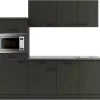 Optifit Madrid420 Küchenzeile 210 cm Anthrazit< Einbauküchen