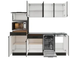 Optifit Madrid420 Küchenzeile 210 cm Anthrazit< Einbauküchen