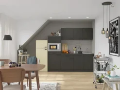 Optifit Madrid420 Küchenzeile 210 cm Anthrazit< Einbauküchen