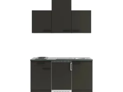 Optifit Miniküchen|Kochfelder<Madrid420 Miniküche 150 cm Anthrazit